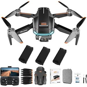 Gleto Drone con Fotocamera 4K, Fotocamera GPS 4K per Adulti, Mini Drone Pieghevole Tempo di Volo di 60 Minuti 5 GHz WiFi FPV Quadricottero Motore Brushless UAV per Principianti Bambini Flusso Ottico