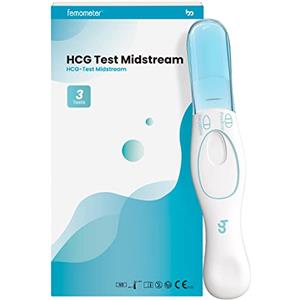 Femometer Test di Gravidanza per il Rilevamento Precoce del Test di Gravidanza Test HCG 25 mIU/ml, Precisione Superiore al 99%, 3 Unità