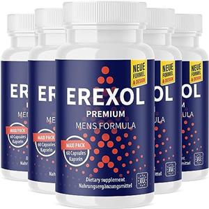 MayProducts Erexol Integratore alimentare per uomini attivi con L-Arginina, L-Citrullina, Maca ed estratto di semi d'uva - 100% naturale - 5x 60 capsule