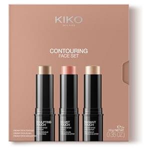 KIKO Milano Contouring Face Set 01, Kit Makeup Viso Con 3 Stick: Fard, Illuminante E Contorno Viso