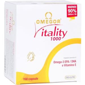 OMEGOR® Vitality 1000 - Olio di Pesce con 800mg EPA e DHA per capsula | L'unico Omega 3 IFOS certificato 5 stelle dal 2006 | 150 capsule
