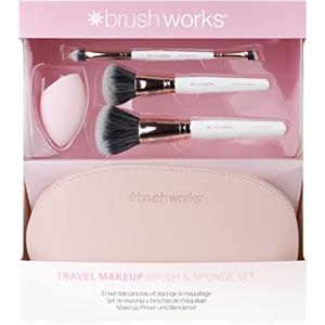 Brushworks Travel Makeup Brush & Sponge Set