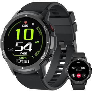 Carneedi Smartwatch Uomo Orologio Smart Watch Fitness Uomo con 113 Modalità Sport 24H Monitorare Pressione Sanguigna SpO2 Sonno Fitness Tracker per Android iOS (Nero)