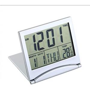 Jinxuny Scrivania Orologio Digitale Orologio da Viaggio Radiosveglia LCD Pieghevole Digitale Sveglia Pieghevole Calendario Sveglia con Timer per termometro Calendario Orologio Manuale utente