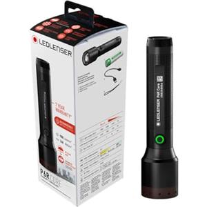 Ledlenser P6R Core Torcia tascabile allround LED, 900 lumen, ricaricabile con batteria al litio 18650, impermeabile IP68, portata luminosa di 240m, Const. Light USB