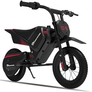 EVERCROSS EV05M Motocicletta Elettrica per Bambini, E-Moto da 150 W, Modalità Velocità 8/16 km/h e Motocicletta Elettrica a Lungo Raggio da 10 km, Moto Cross da 12'' per bambini da 3 a 12 anni