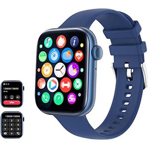 AMZSA Smartwatch Telefonata Effettua e rispondi alle chiamate, orologio di 120+ Modalità Sport Salute Fitness Tracker Quadranti personalizzati per telefoni Android Compatibile con IOS per uomo Donna