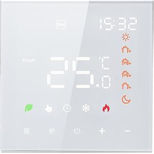 Irfora Termostato intelligente 3 A, display LCD programmabile digitale, touch screen, controllo della temperatura, termostato da parete intelligente digitale per il riscaldamento dell'acqua