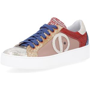 Ebarrito Sneaker stringate in pelle patchwork con logo