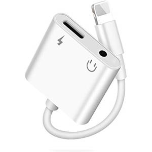 Beamingnet Adattatore Lightning Jack Cuffie e Ricarica 【Certificato Apple MFi】 Adattatore Cuffie iPhone 3.5mm Aux Audio Cavo Accessori Compatibile con iPhone 14/13/12/11/Xs/XR/X/8/7 Supporta tutti i sistemi iOS