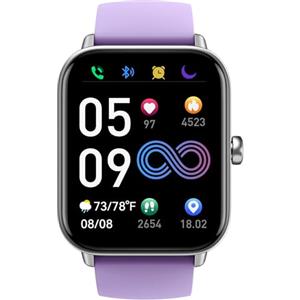 Quican Smartwatch Donna Uomo con Chiamate e Alexa - Smart watch Orologio Fitness Tracker con Bluetooth Contapassi Cardiofrequenzimetro SpO2 Sonno -Impermeabile IP68 Orologi Sportivo per Android iOS(Viola)