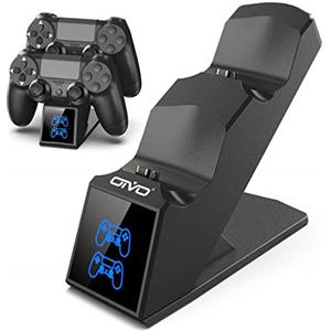 OIVO Ricarica Controller PS4, Caricatore Rapido per joystick PS4 con Indicatore LED, Base di Ricarica Doppia per Sony Playstation 4 PS4 / PS4 Slim/Pro