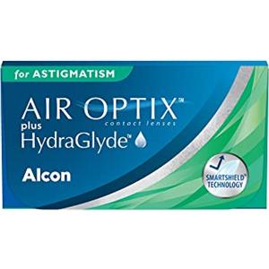 Air Optix Plus HydraGlyde for Astigmatism Lenti a Contatto Mensili, 3 Lenti, BC 8.7 mm, DIA 14.5 mm, CYL -1.75, Asse 80, +1.5 Diopt