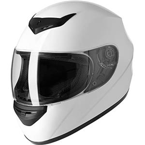 Favoto Casco moto integrale per Adulti Approvato ECE Caschi Traspiranti Protezione di Sicurezza M (57-58cm) Bianco