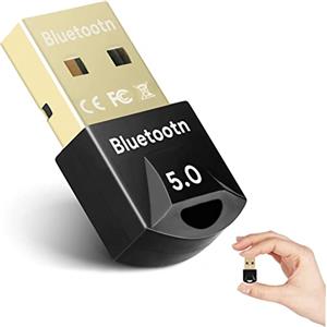 JILM USB Adattatore Bluetooth 5.0 per PC, Bluetooth Dongle Trasmettitore e Ricevitore Supporta Windows 10/8.1/8/7 per Laptop, Bluetooth, Cuffia, Mouse e Altro, Tastiera - Plug & Play