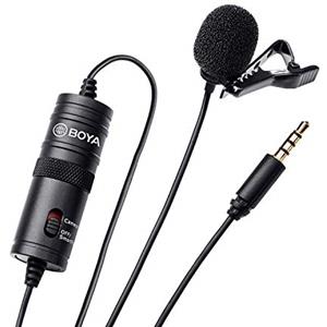 BOYA BY-M1 3,5 mm Electret microfono a condensatore viene fornito con adattatore da 1/4per smartphone, DSLR, videocamere, registratori audio, PC ecc.