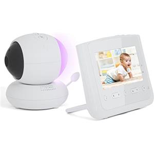 MYPIN Baby Monitor, MYPIN 2600mAh Videocamera Bambini Sorveglianza con Schermo HD da 4,3'' Videosorveglianza per Bambini, Vox, Audio Bidirezionale, Luce Notturna 3 Colori, Visione Notturna, TYPE-C