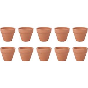 BESTOMZ 10 Pezzi Mini Clay Pots 1.6 '' Terracotta Pot Clay Ceramica Ceramica Fioriera Cactus Flower Pot Succulento vivaio Pentole-Ottimo per Piante, Artigianato, bomboniera