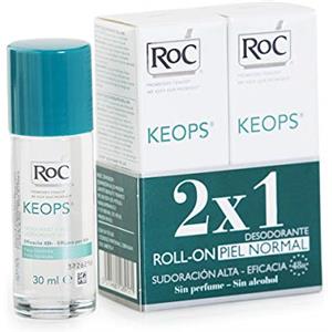 Roc Keops Deodorante roll on, pelle normale, 30 ml (x2)