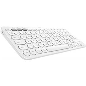 Logitech K380 Tastiera, Layout Inglese QWERTY, Bianco