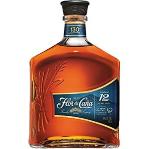 Flor de Caña 12 anni, Rum Scuro, Senza Zuccheri Aggiunti, Bottiglia da 700 ml