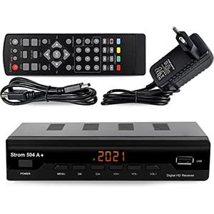 STROM 504 A+ Decoder Digitale Terrestre DVB T2 / HD/HDMI/Ricevitore TV/PVR/H.265 HEVC/USB/DVB-T2 / 4K / Scart Per Digitale/Registratore USB, nero
