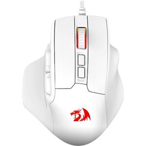Redragon M806 Bullseye Mouse da gioco, 7 pulsanti programmabili Wired RGB Gamer Mouse con impugnatura ergonomica naturale, software supporta chiavi fai da te e retroilluminato, bianco