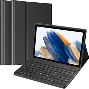 aMZCaSE Custodia con tastiera Bluetooth per Samsung Galaxy Tab A8 10.5'' 2021 SM-X200/X205, tastiera staccabile wireless con copertura per riattivazione automatica/sonno (Nero)