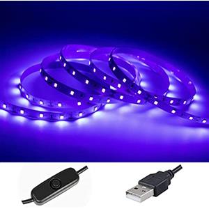 BAOMING Striscia LED UV da 3 m, alimentata tramite USB, luce nera CC 5 V, 12 W, flessibile, non impermeabile, decorazione per TV, camera da letto, festa