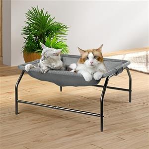 JUNSPOW Grande cuccia per gatti, amaca quadrata rialzata per gatti, eccellente permeabilità, divano letto per interni ed esterni - L