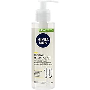 NIVEA MEN MENMALIST Gel detergente viso e barba (1 x 200 ml), detergente 2 in 1 con formula corta e biodegradabile, cura uomo adatta a tutti i tipi di pelle