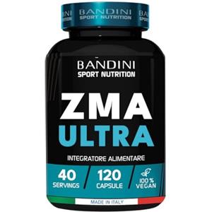 Bandini® ZMA ULTRA 120 Capsule (Copertura per 40 giorni) Integratore di Zinco, Magnesio e Vitamina B6 - Energia, Recupero e Massa Muscolare - Riduce la Stanchezza e l'Affaticamento - Per Uomo e Donna