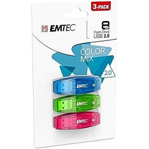 Emtec ECMMD8GC410P3CB - Confezione da 3 chiavette USB C410, 8 GB