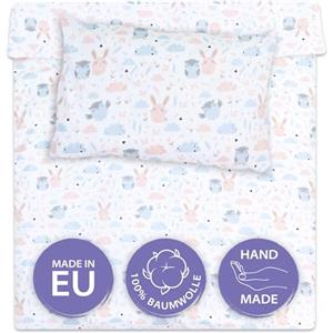 Totsy Baby Copripiumino per bambini 100 x 135 cm - set di lenzuola per bambini con federa 60 x 40 cm in cotone Motivo gufo