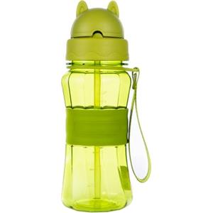 Sigdio Bottiglia per l'acqua Bambini con cannuccia senza BPA Tritan a Prova di perdite Borraccia Bambini con Tracolla per Scuola, Casa e Attività all'aperto (Verde)