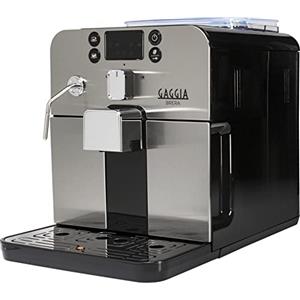 Gaggia RI9305/11 Brera - Macchina da Caffè Automatica, per Espresso e Cappuccino, Caffè in Grani o Macinato, 1400 W, Argento/Nero
