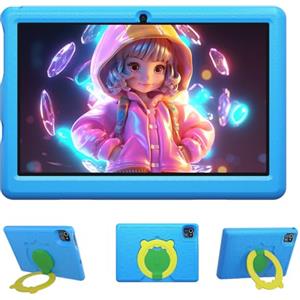 Wqplo Tablet per Bambini Android 12 Tablet Bambini, Quad-Core da 32 GB ROM 2MP+5MP 5000MAH Battery, Controllo dei genitori (blue)