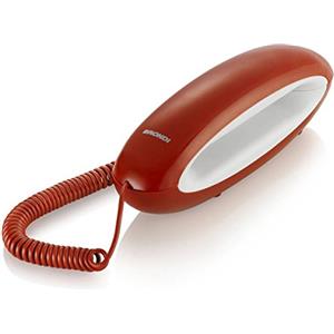Brondi Dolphin Telefono Fisso, Bianco/Rosso