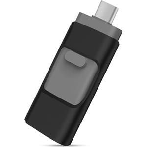 Binghe Chiavetta USB Binghe Chiavetta USB 128G Memory Stick esterna per Phone Pad Photo Stick Flash Drive esterno per qualsiasi modello, telefono cellulare, tablet (Nero)