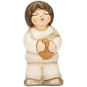 THUN - Statuina Presepe Pastore - Decorazioni Natale Casa - Linea Presepe della Famiglia - Ceramica - 5,5 x 7,6 x 4,6 cm