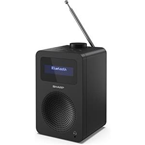Sharp DR-430(BK) Radio Portatile DAB+, DAB e FM con RDS, Bluetooth 5.0
