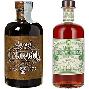 Mandragola Liquore - 0.5 & Bonaventura Maschio Amaro di Erbe e Fiori, 700ml