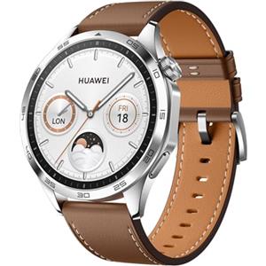HUAWEI WATCH GT 4 46mm Smartwatch, Batteria fino a 2 settimane, Android e iOS, Analisi calorie, Monitoraggio della salute 24h, SpO2, GPS, 100+ sport, Versione italiana, Brown