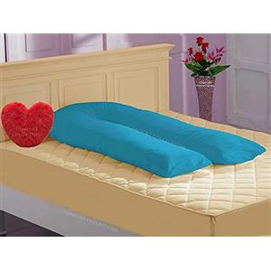 Comfort Collections - Federa per cuscino a forma di U, 3,5 m, per maternità, allattamento, gravidanza, cuscino a forma di U, colore foglia di tè