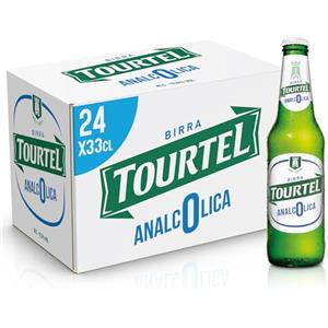 Tourtel Cassa Birra Analcolica con 24 Bottiglie da 33 cl, 7.92 L, Birra Analcolica Premium Lager dal Gusto Pieno e Deciso e dal Colore Giallo Paglierino, Zero Alcol