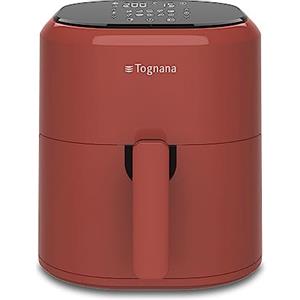 Tognana Iridea, Friggitrice ad aria 4,5 L con contenitore e griglia antiaderente e display digitale, rosso mela