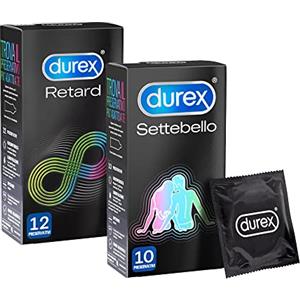 Durex Preservativi Lunga Durata, 10 Profilattici Settebello Lunga Durata e 12 Profilattici Retard, 22 Preservativi