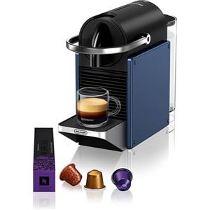 Nespresso De'Longhi Pixie EN127.BL, Macchina da Caffè con Sistema Capsule, Modalità ECO, Espresso e Caffè Lungo, Design Compatto, Pressione 19 Bar, 1260W, Blu