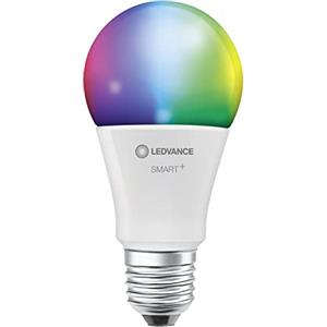 LEDVANCE Lampada LED intelligente, WiFi, attacco E27, dimmerabile, colore della luce modificabile (2700-6500K), colori RGB modificabili, SMART+, confezione da 1, (la confezione può variare)