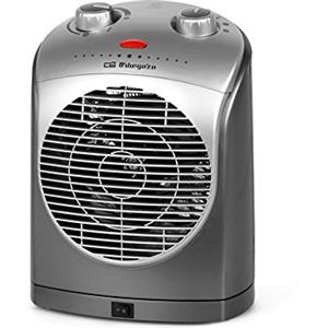 Orbegozo FH 5021 - Termoventilatore compatto, 2200 W, ventilazione a Una posizione, Due impostazioni di calore: 1100 W e 2200 W, con termostato FH 5022 Grigio e argento